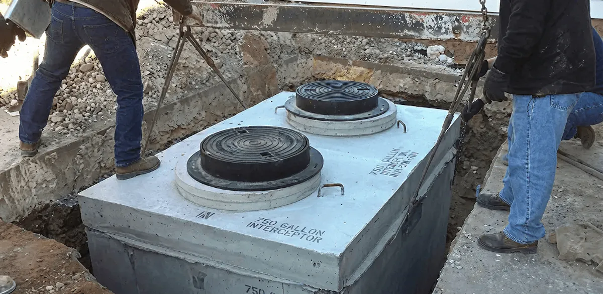Grease trap installation for a commercial property drainage system in Toledo, OH